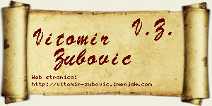 Vitomir Zubović vizit kartica